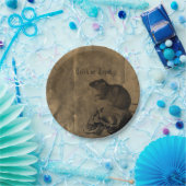 ネズミビクトリアンとスカルハロウィーンをテーマにした ペーパープレート (パーティー)