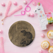 ネズミビクトリアンとスカルハロウィーンをテーマにした ペーパープレート (パーティー)