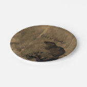 ネズミビクトリアンとスカルハロウィーンをテーマにした ペーパープレート (アングル)