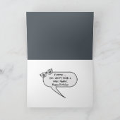 ネズミピアリングスルーグラス誕生日 カード (内部)