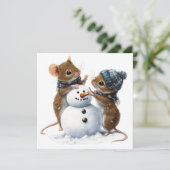 ネズミフラットクリスマス シーズンカード (スタンド正面)