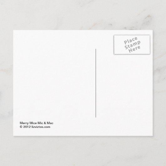 ネズミメリーズマイク&Macホリデーハガキ シーズンポストカード (裏面)