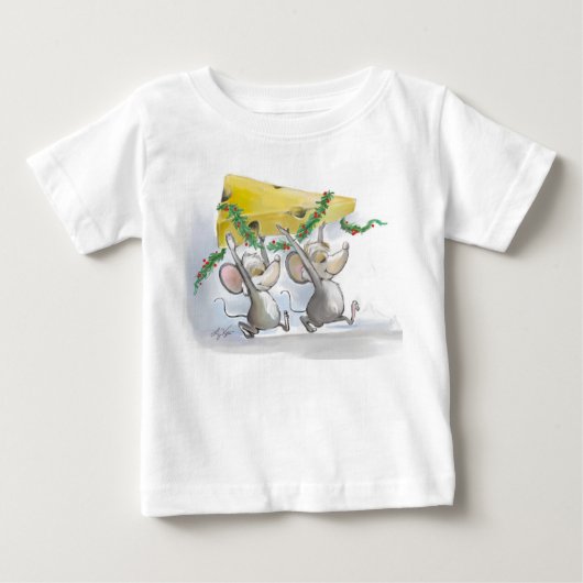 ネズミメリーマイク&Mac乳児Tシャツ ベビーTシャツ (正面)