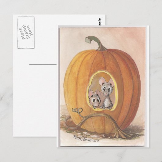 ネズミ内カボチャ ポストカード (正面/裏面)