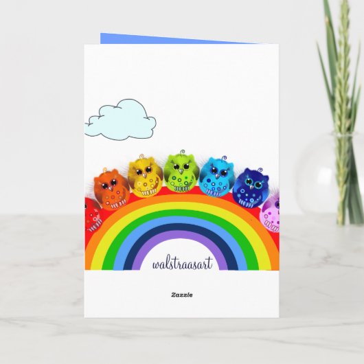 ネズミ及びチーズが付いている漫画のバースデー・カード カード (裏面)