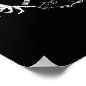 ネズミ怖いスケルトンのハンドブープハロウィン不気味ー ポスター (角)