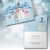 ネズミ救済ビルド雪だるまかわいいクリスマスカード カード
