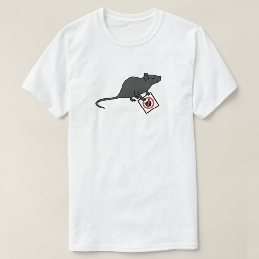 ネズミ活動家 Tシャツ (デザイン正面)