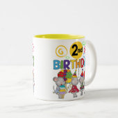 ネズミ第2回誕生日Tシャツとギフト ツートーンマグカップ (正面右)