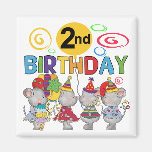 ネズミ第2回誕生日Tシャツとギフト マグネット