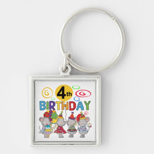 ネズミ第4回誕生日Tシャツとギフト キーホルダー (正面)