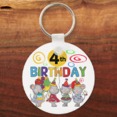 ネズミ第4回誕生日Tシャツとギフト キーホルダー (正面)