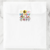 ネズミ第4回誕生日Tシャツとギフト スクエアシール (バッグ)