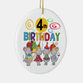 ネズミ第4回誕生日Tシャツとギフト セラミックオーナメント (右)