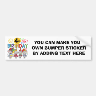 ネズミ第4回誕生日Tシャツとギフト バンパーステッカー