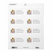 ネズミ第4回誕生日Tシャツとギフト ラベル (フルシート)
