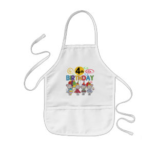 ネズミ第4回誕生日Tシャツとギフト 子供用エプロン