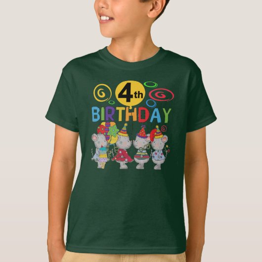 ネズミ第4回誕生日Tシャツとギフト Tシャツ (正面)