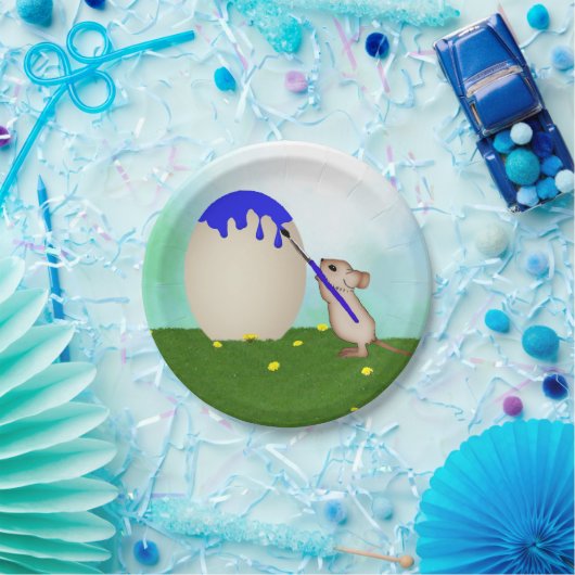 ネズミ絵画のイースターエッグ紙プレート ペーパープレート (パーティー)