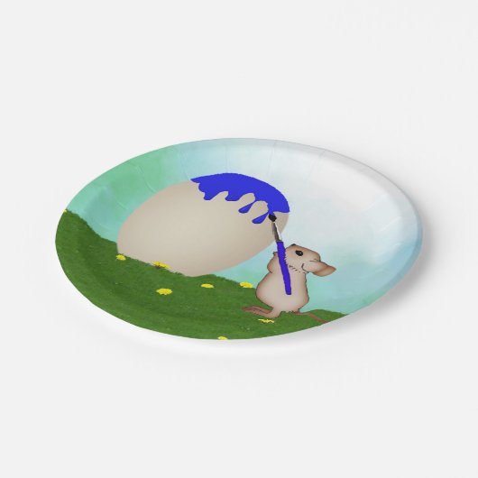 ネズミ絵画のイースターエッグ紙プレート ペーパープレート (アングル)