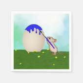 ネズミ絵画のイースターエッグ紙 スタンダードカクテルナプキン (正面)