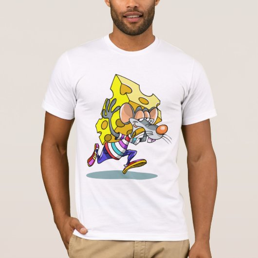 ネズミ運のチーズはTシャツを繕う Tシャツ (正面)