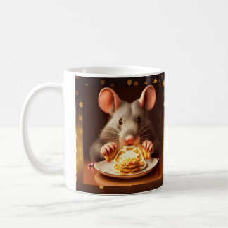 ネズミ食べのクリスマス コーヒーマグカップ