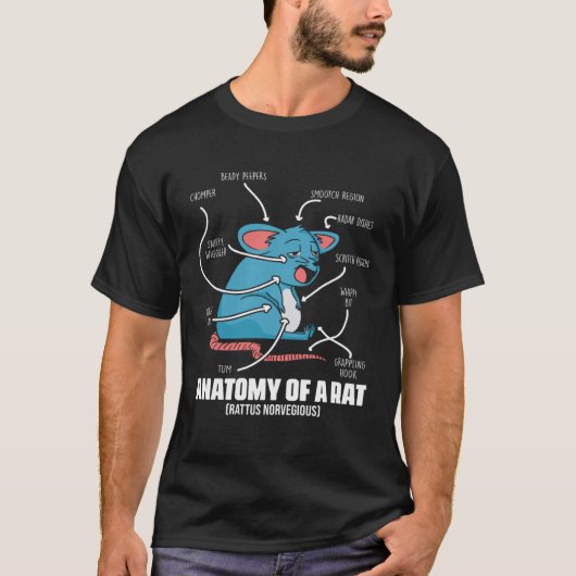ネズミ齧歯動物のラット定義の解剖学 Tシャツ (正面)