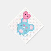ネズミ スタンダードカクテルナプキン (角)
