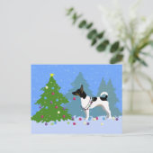 ネズミ・テリア飾ーの森のクリスマスツリー シーズンポストカード (スタンド正面)