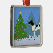 ネズミ・テリア飾ーの森のクリスマスツリー メタルオーナメント (右)