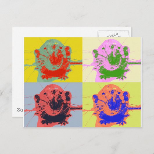 ネズミ ポストカード (正面/裏面)