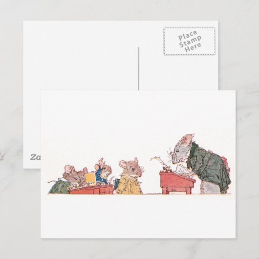ネズミ ポストカード (正面/裏面)