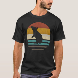 ネズミ+マウス+シルエット+レトロ+ギフト+ヴィンテージ Tシャツ