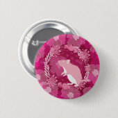 ネズミ、花、バラ、マンダラ、禅、チャクラ、パテ 缶バッジ (正面&裏面)