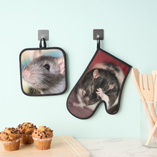 ネズミ 鍋つかみ&鍋敷きセット (インサイチュ (吊り下げ))