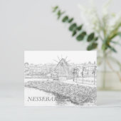 ネセバルの旧市街の景観 ポストカード (スタンド正面)