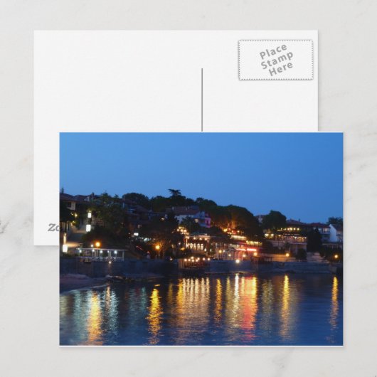 ネセバル夜 ポストカード (正面/裏面)