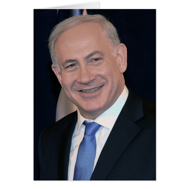 ネタニヤフ総理大臣及びイスラエル共和国の紋章 (正面)