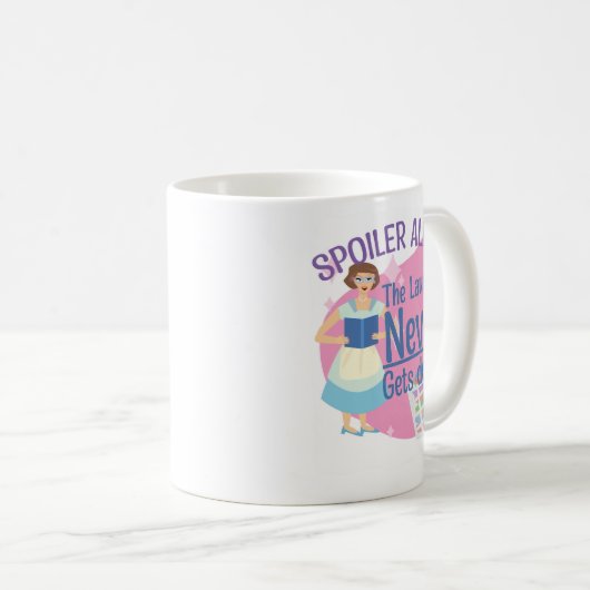 ネタバレなんてしなかった、洗濯も読書もレトロギャル コーヒーマグカップ (正面右)