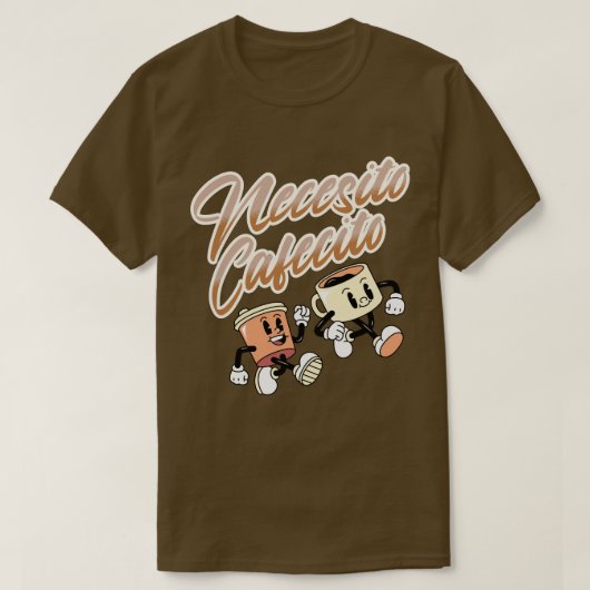 ネチェトカフェシトヴィンテージスペインのコーヒーシャツ Tシャツ (デザイン正面)