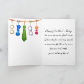 ネックおもしろいカラフルタイの幸せな父親の日を息子に シーズンカード (内部)