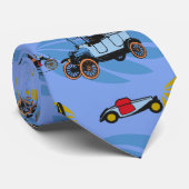 ネックタイかわいいアンティーク車デザイン ネクタイ (ロール)