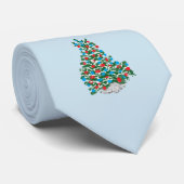 ネックタイとホリデータイ:サンタと木々のクリスマス ネクタイ (ロール)