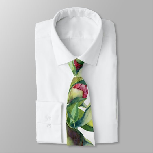 ネックタイピンク牡丹の球根 ネクタイ (タイ)