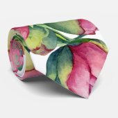 ネックタイピンク牡丹の球根 ネクタイ (ロール)