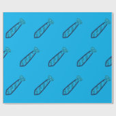 ネックタイファーザーズデイグリッター ラッピングペーパー (フラット)