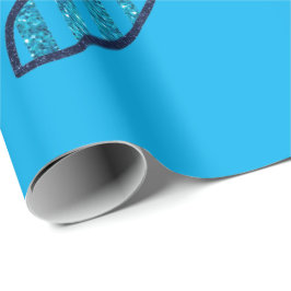 ネックタイファーザーズデイグリッター ラッピングペーパー