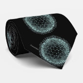 ネックタイ-コロナウイルスホワイトオンブラック ネクタイ (ロール)