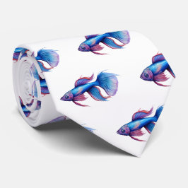 ネックタイ – 水彩シリーズ：ベッタフィッシュ ネクタイ